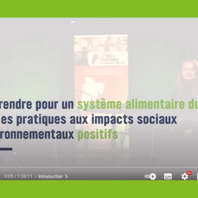 Capture d'écran de la vidéo du webinaire pour un système alimentaire durable